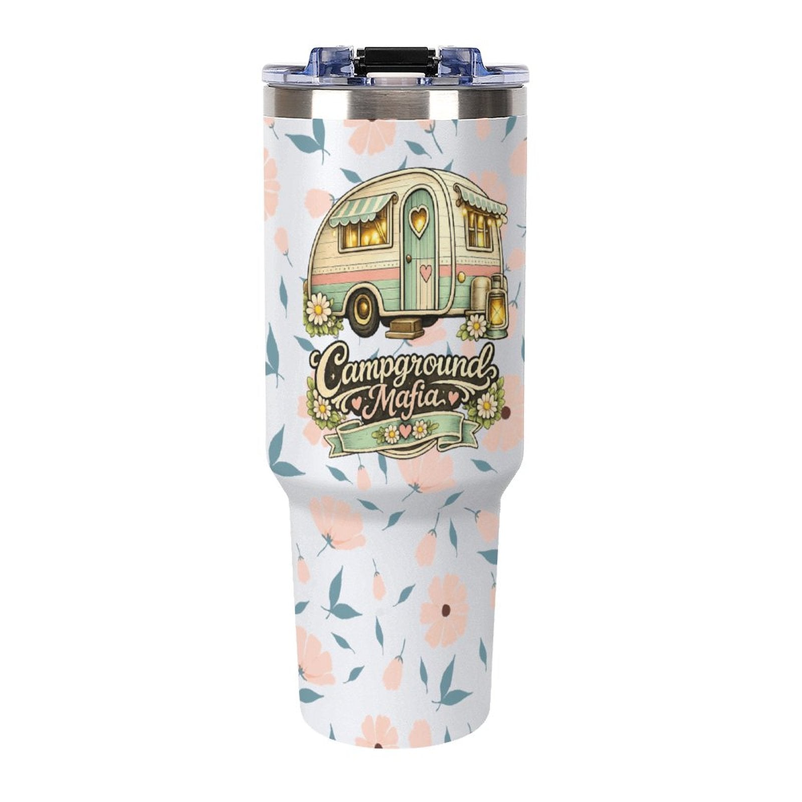 Mafia 40oz Insulated Tumbler with Handle and Straw