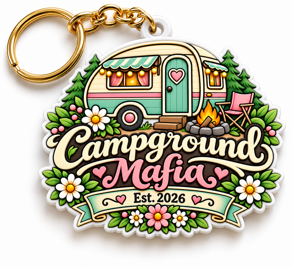 Campground Mafia Pastel Keychain