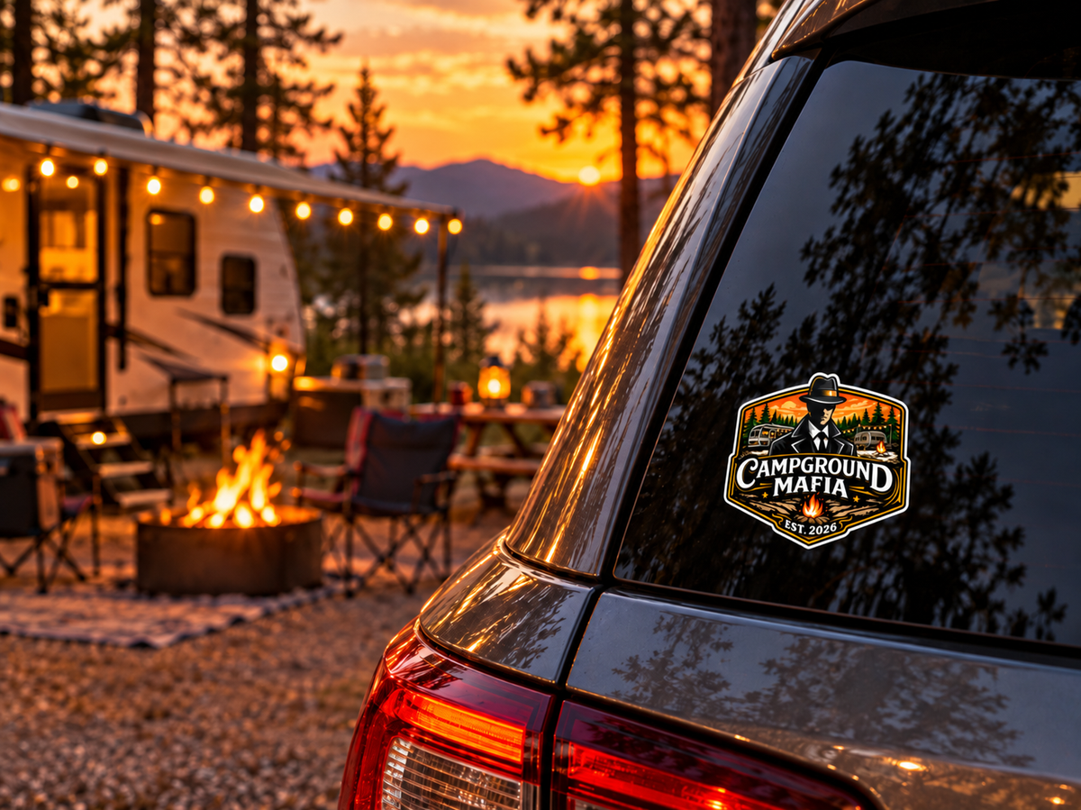 Campground Mafia Boss Sticker 3"