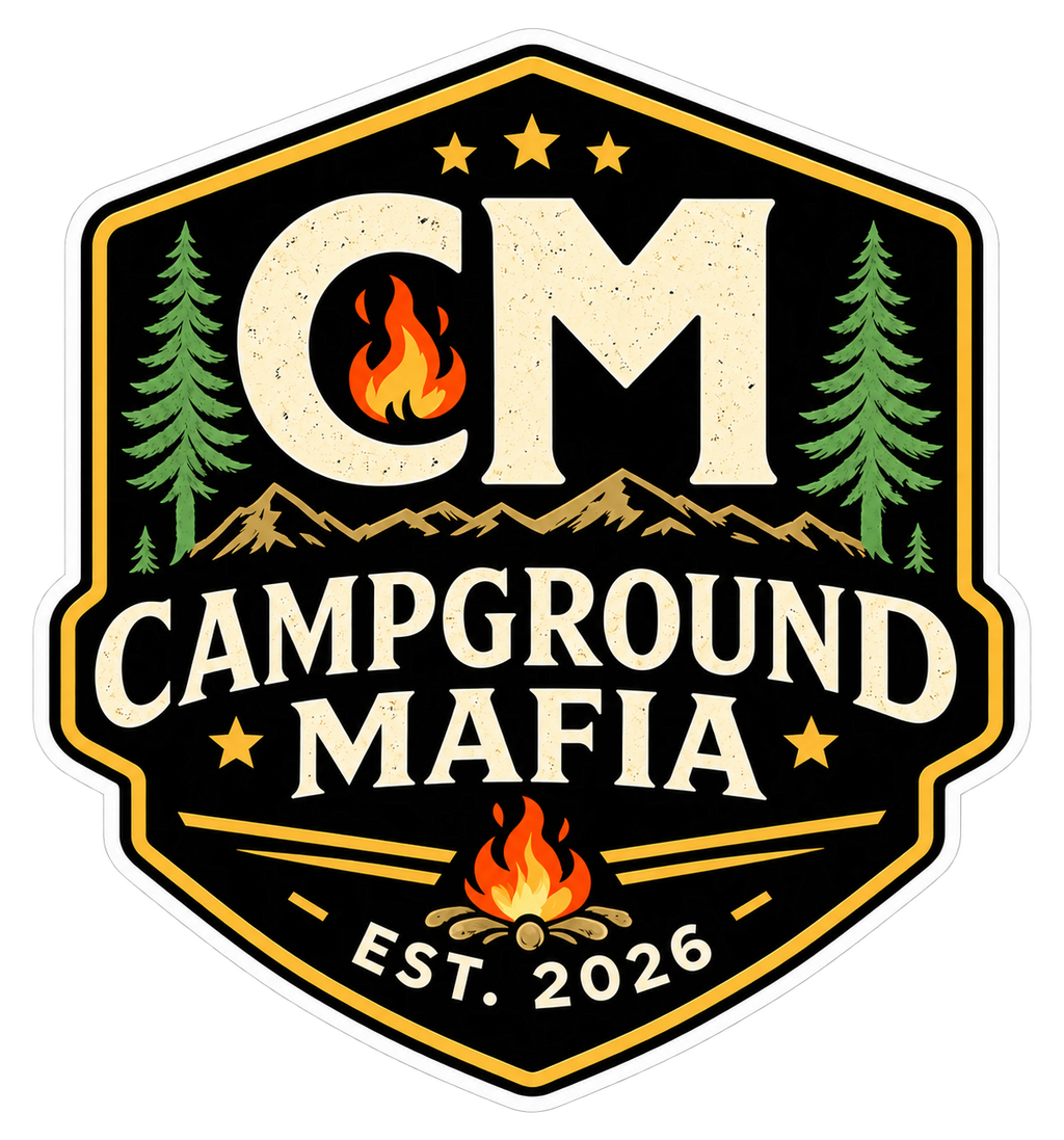 Campground Mafia Badge Sticker 3"