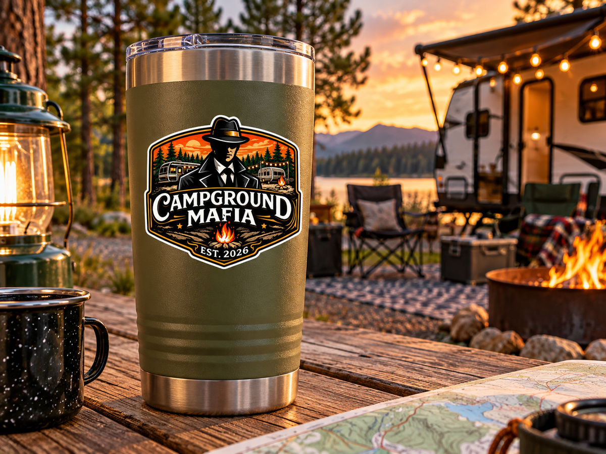 Campground Mafia Boss Sticker 3"