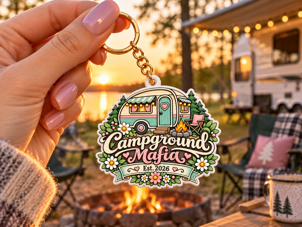 Campground Mafia Pastel Keychain