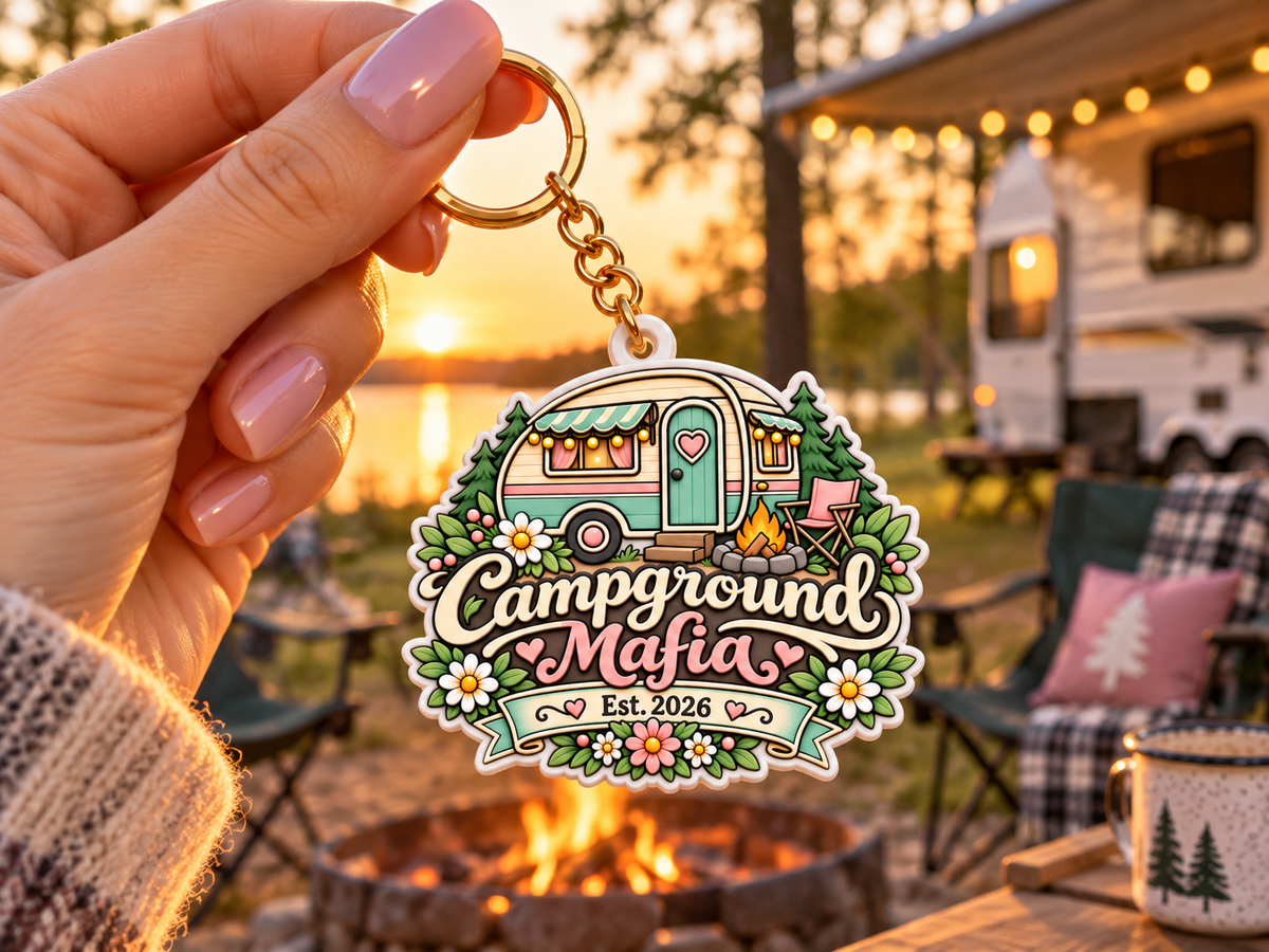 Campground Mafia Pastel Keychain