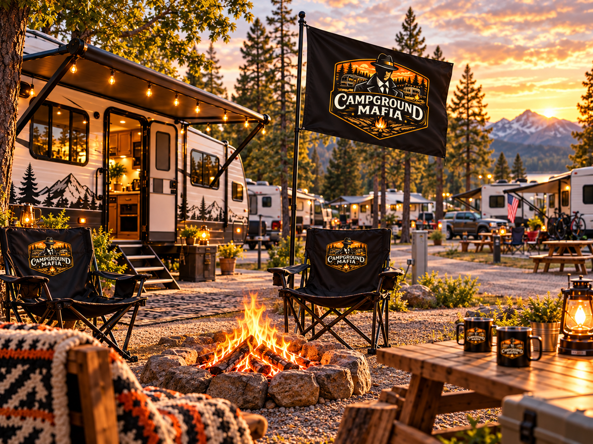 Campground Mafia Boss  3'x5' Double Sided Flag