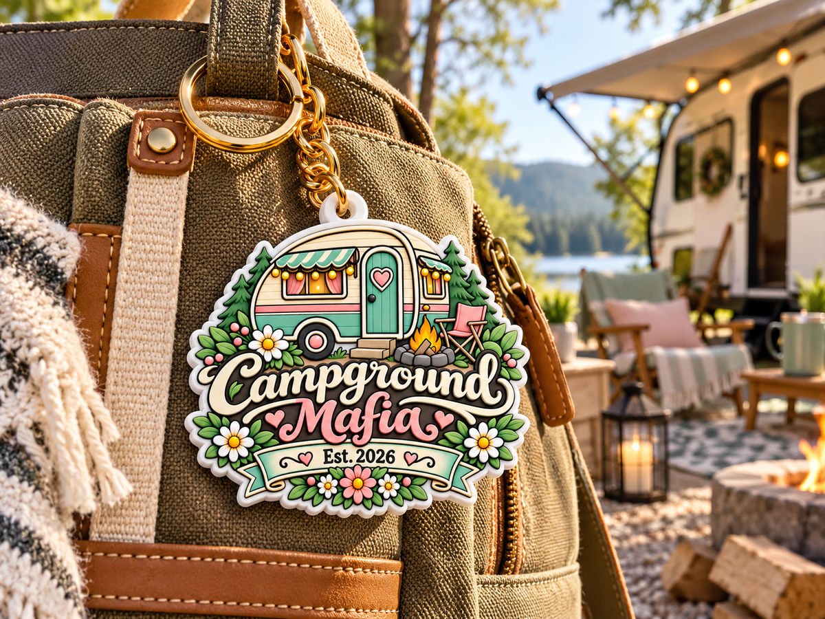 Campground Mafia Pastel Keychain