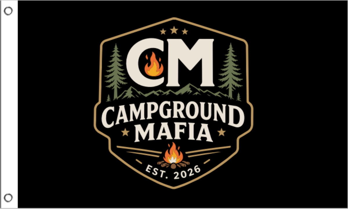 Campground Mafia Badge 3'x5' Double Sided Flag