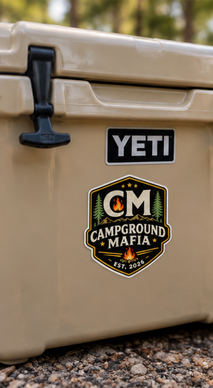 Campground Mafia Badge Sticker 3"