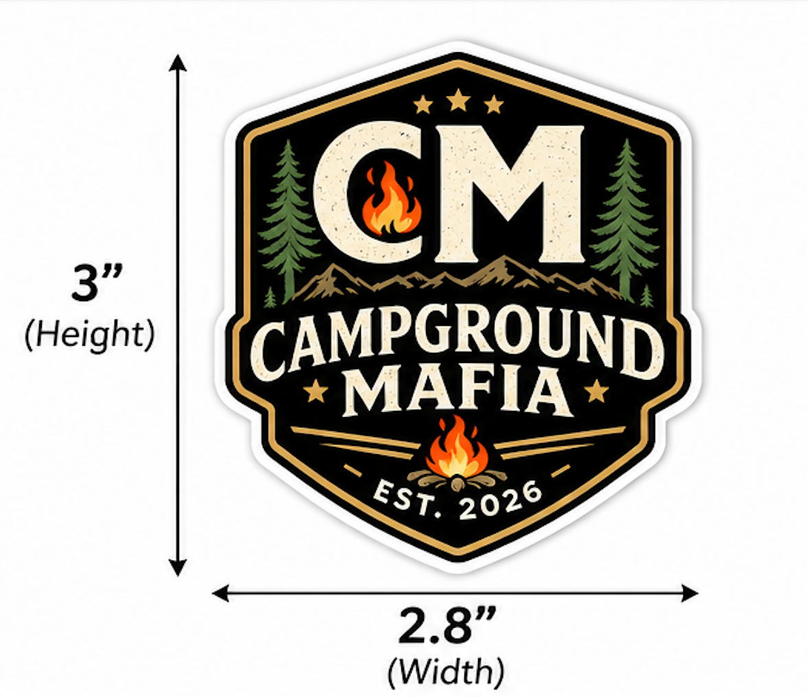 Campground Mafia Badge Sticker 3"