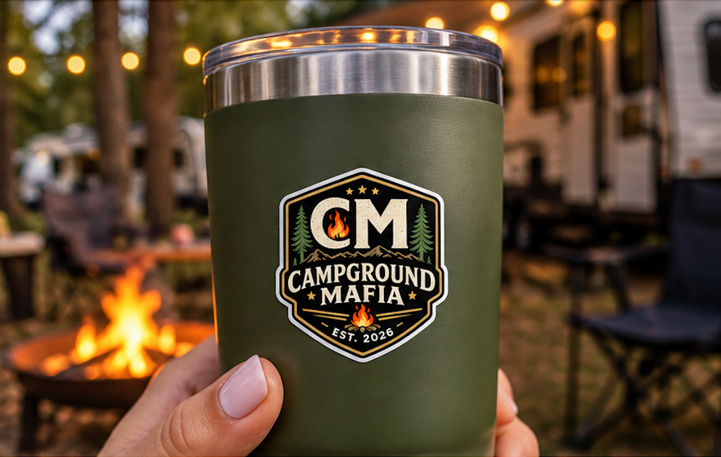 Campground Mafia Badge Sticker 3"