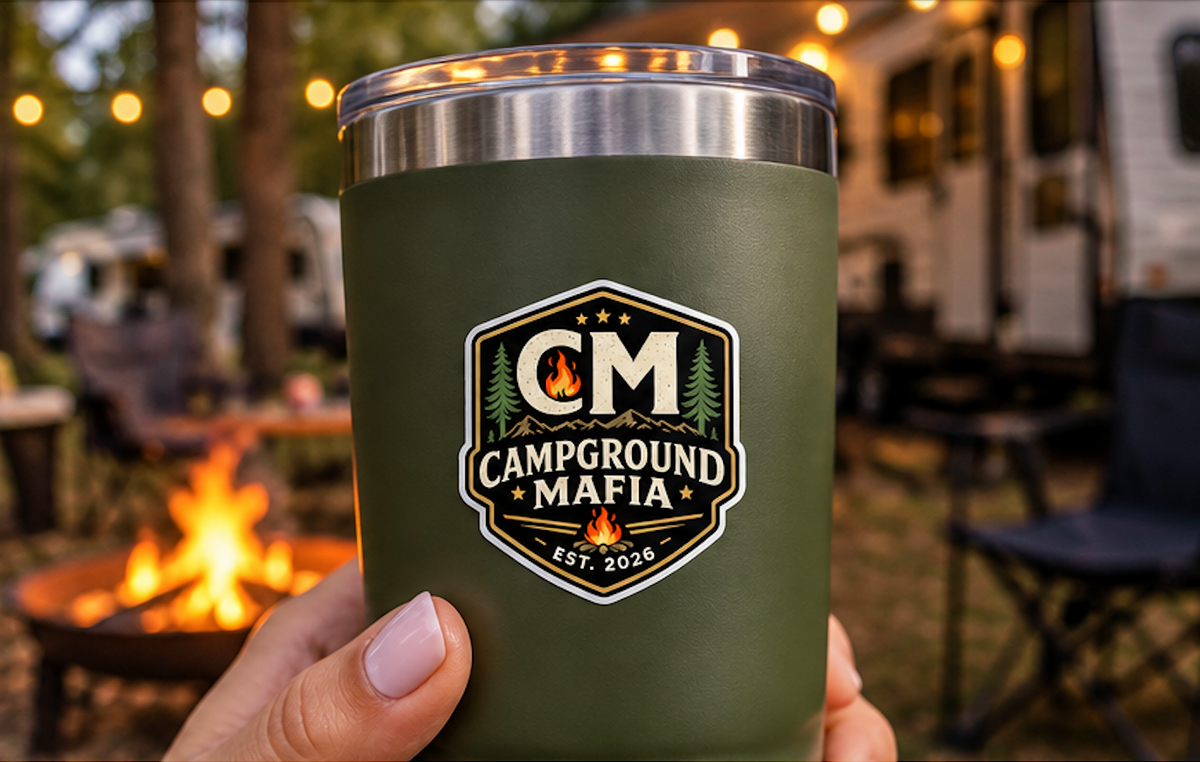 Campground Mafia Badge Sticker 3"