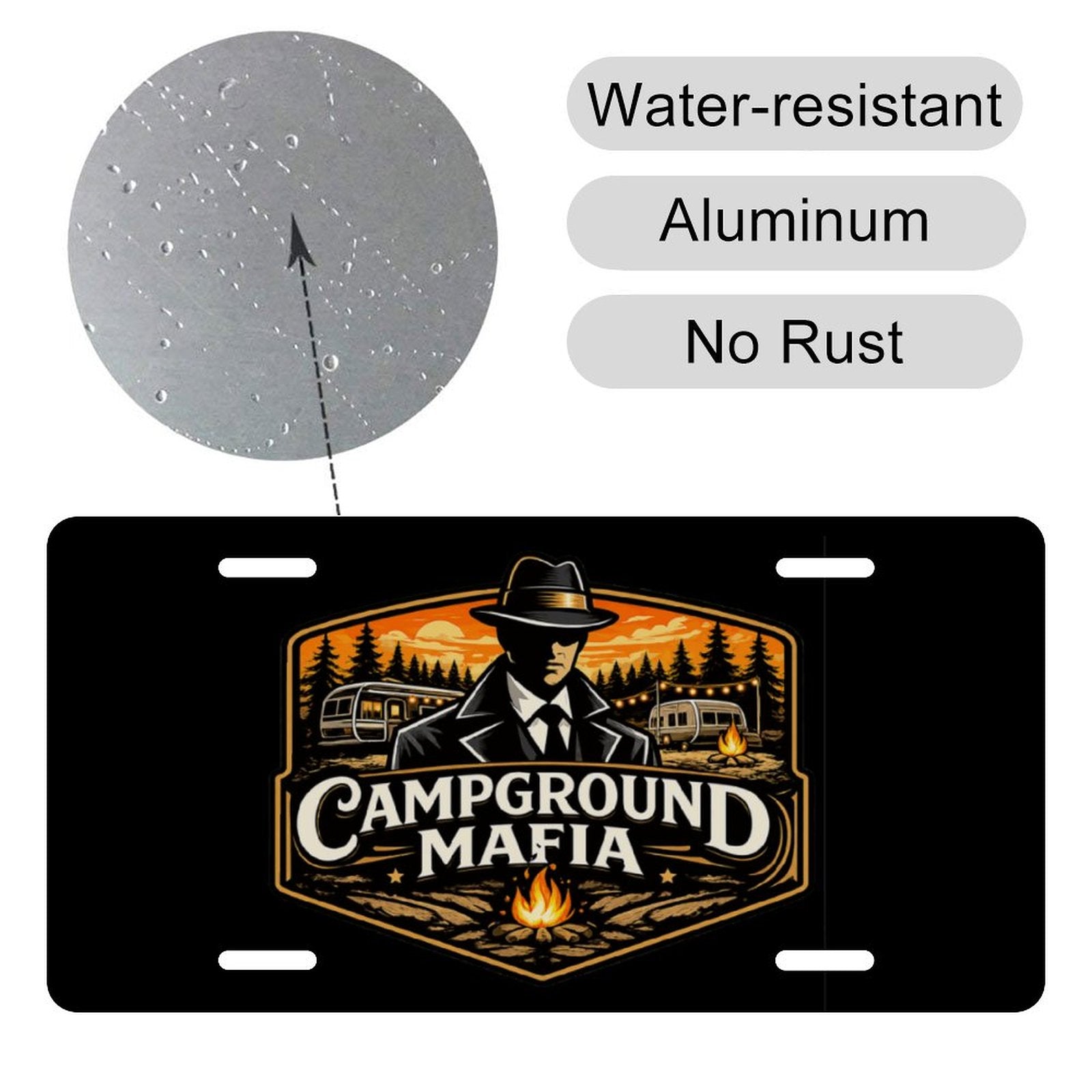 Campground Mafia Boss Plate